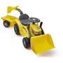 Ecoiffier Porteur Tractopelle Jouet Enfant 12 Mois et Plus - 4 Roues, Pelle Avant/Arrière et Remorque - Modèle Jaune - Réf. 498