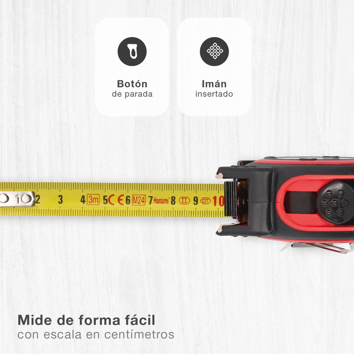 GSC Evolution Cinta Métrica Goma+ avec Aimant et Bouton d'Arrêt, 19mm-5M GSC Evolution Cinta Métrica Goma+ avec Aimant et Bouton d'Arrêt, 19mm-5M