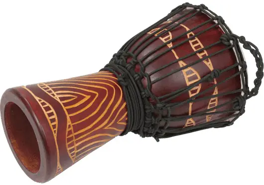 TANGA Djembe 10 pouces en bois rougeâtre, peau blanche Tanga TANGA Djembe 10 pouces en bois rougeâtre, peau blanche Tanga