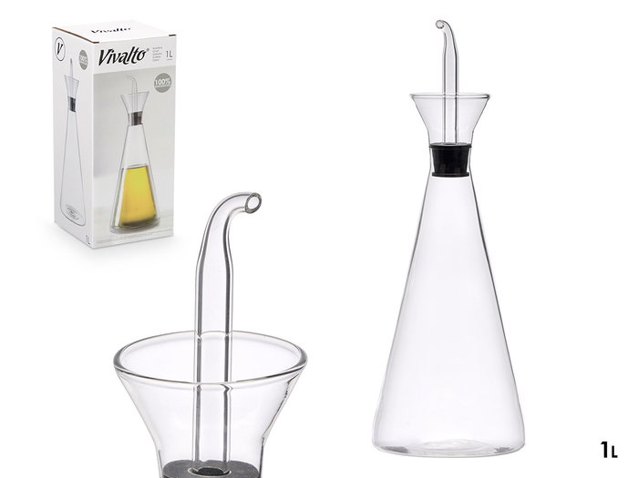 Vivalto Aceitera Conique en Verre 1000 ml 11,8 x 32,5 cm (Set de 12) Vivalto Aceitera Conique en Verre 1000 ml 11,8 x 32,5 cm (Set de 12)