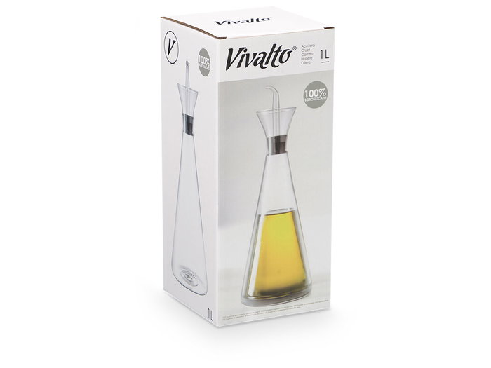 Vivalto Aceitera Conique en Verre 1000 ml 11,8 x 32,5 cm (Set de 12) Vivalto Aceitera Conique en Verre 1000 ml 11,8 x 32,5 cm (Set de 12)