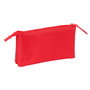 Trousse Fourre-Tout Triple Atlético Madrid Rouge 22 x 12 x 3 cm