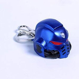 Semic Porte-clés Warhammer 40K Space Marine Primaris Helmet Ultramarine en métal