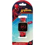 Kids Licensing Montre LED Spiderman SPD4800 - Affichage Heure et Date - Changement de Fond d'Écran - Bleu - Enfant