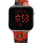 Kids Licensing Montre LED Spiderman SPD4800 - Affichage Heure et Date - Changement de Fond d'Écran - Bleu - Enfant
