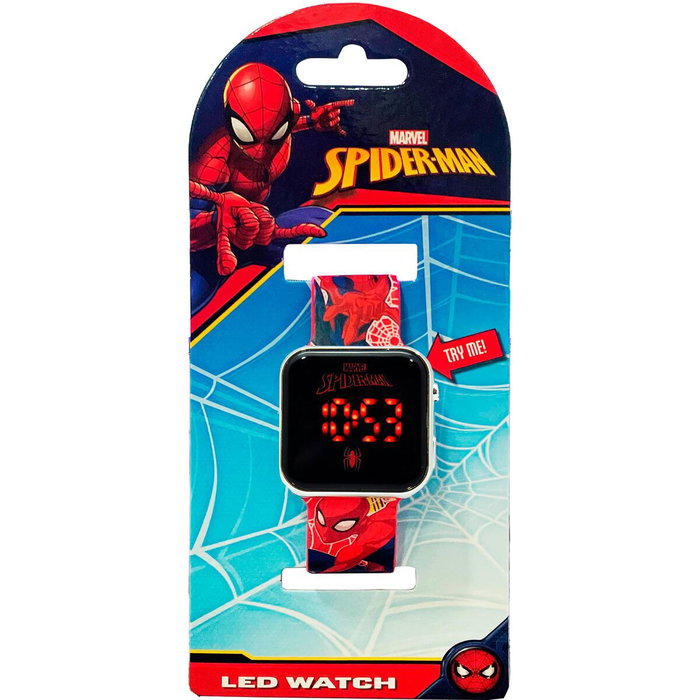 Kids Licensing Montre LED Spiderman Bleue