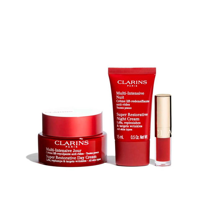 Clarins Coffret Crème de Jour Multi-Intensive 3 pcs Anti-Âge Peau Sèche et Sensible Liftant