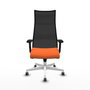 Piqueras y Crespo Chaise de Bureau Albacete Orange et Noir