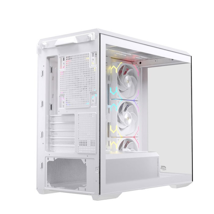 Einarex Zenith ZM800 RGB Boîtier Mini-Tower Blanc avec Verre Trempé