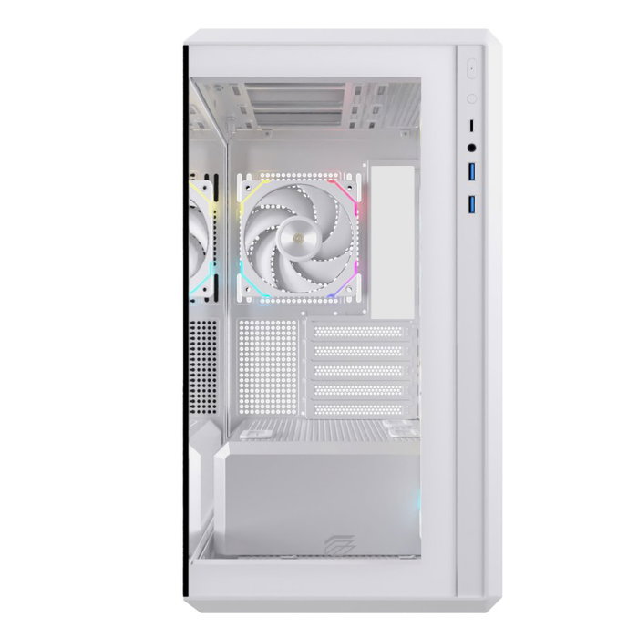 Einarex Zenith ZM800 RGB Boîtier Mini-Tower Blanc avec Verre Trempé