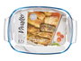 VIVALTO Bandeja rectangulaire en verre borosilicate avec anses 2,7L