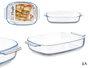 VIVALTO Bandeja rectangulaire en verre borosilicate avec anses 2,7L