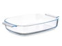 VIVALTO Bandeja rectangulaire en verre borosilicate avec anses 2,7L