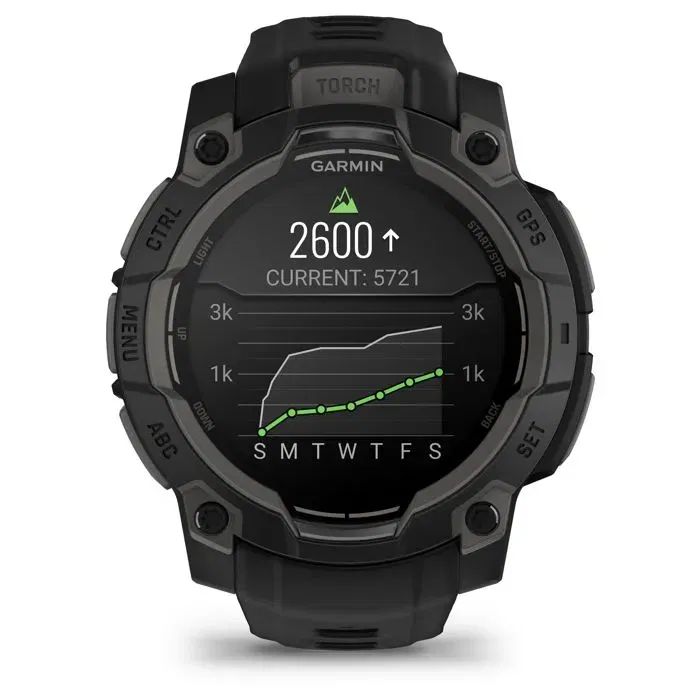 Garmin 010-02936-00 Instinct 3 - Montre connectée GPS sportive et outdoor avec boîtier en polymère 45 mm, couleur noire