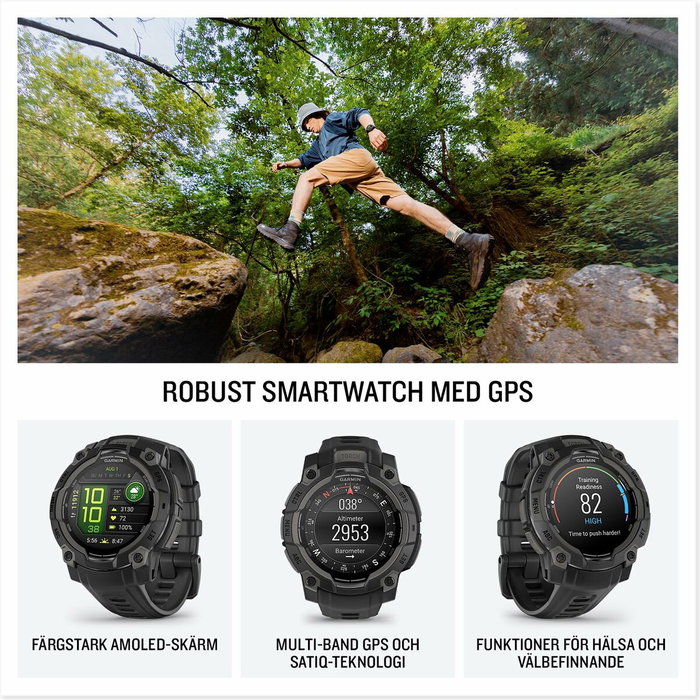 Garmin Instinct 3 45mm Noir AMOLED