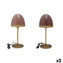 Lampe de bureau DKD Home Decor Métal Moderne (23 x 23 x 55 cm) (2 Unités)