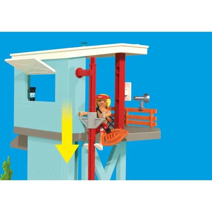 Playmobil 71903 - Set Poste de Secours et Voiturette de Plage My Life, Vacances à la Plage, 125 Pièces, Jeu de Rôle pour Enfants dès 4 Ans