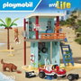 Playmobil Poste de secours & voiturette de plage My Life Vacances à la plage