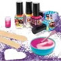 Lisciani Barbie Nail Art - Vernis à ongles qui change de couleur au contact de l'eau, coffret créatif avec paillettes et flacons, à partir de 5 ans