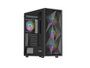 Genesis Boîtier PC Gaming Diaxid 605 Midi Tower ATX, USB 3.1 Type-C, Panneau Verre Trempé, 4 Ventilateurs ARGB, Noir