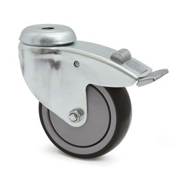 TENTE Roue pivotante Ø100 mm avec frein et bande caoutchouc