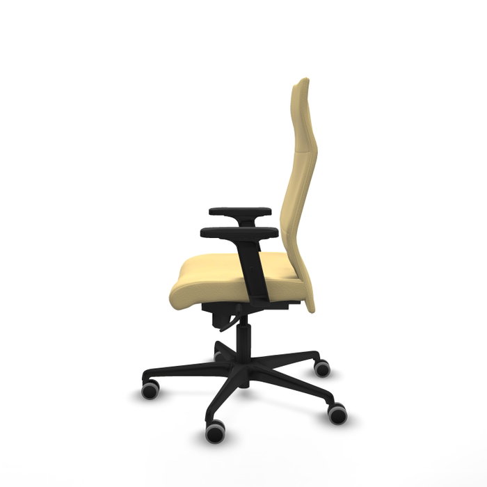 Piqueras Y Crespo Fauteuil Albacete avec mécanisme synchrone, Similicuir Crème