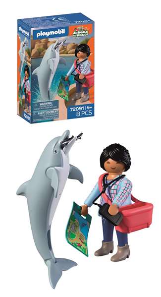 PLAYMOBIL My Life Zoo : Delfín y Visitante 72091 PLAYMOBIL My Life Zoo : Delfín y Visitante 72091