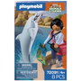 Playmobil Zoo: Set Delfín y Visitante 72091 - Jouet de dauphin et visiteuse avec accessoires - Jeu de construction pour enfant dès 4 ans - Langue: Espagnol