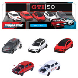 Majorette Coffret Cadeau 5 Véhicules Volkswagen Golf GTI