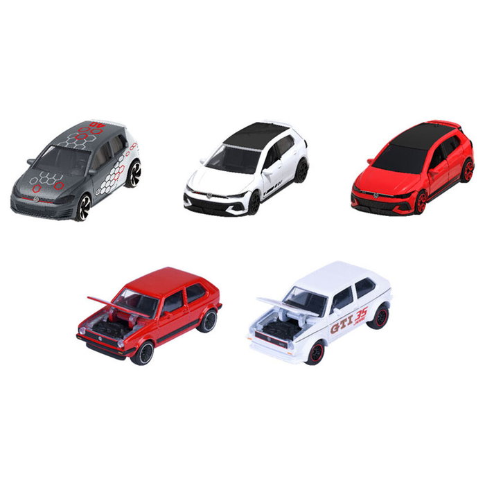 Majorette Coffret Cadeau 5 Véhicules Volkswagen Golf GTI