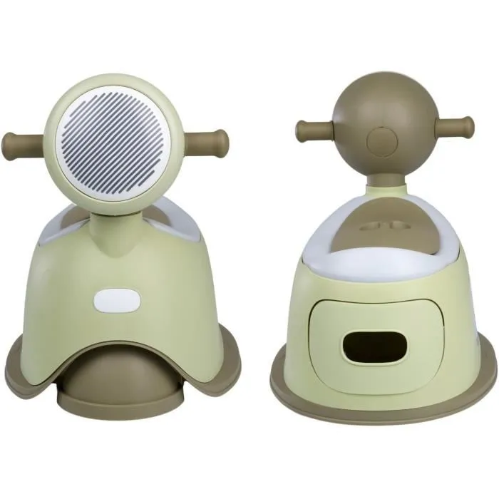 Thermobaby Pot d'apprentissage ludique Scooter - Cuvette et couvercle amovibles, assise confortable, patins antidérapants