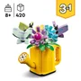 LEGO Creator 3en1 31149 Les Fleurs dans l'Arrosoir, Jouet de Construction 420 Pièces avec Arrosoir, Bouquet et 2 Oiseaux, à Partir de 8 Ans