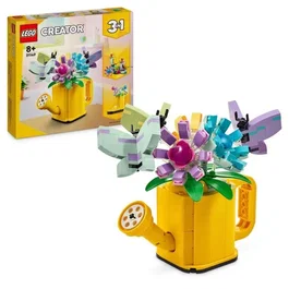 LEGO Creator 3en1 31149 Les Fleurs dans l'Arrosoir, Jouet de Construction 420 Pièces avec Arrosoir, Bouquet et 2 Oiseaux, à Partir de 8 Ans