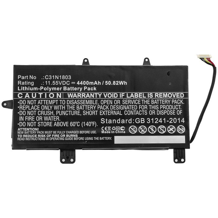 CoreParts Batterie pour Asus 50,82Wh 11,55V 4400mAh CoreParts Batterie pour Asus 50,82Wh 11,55V 4400mAh