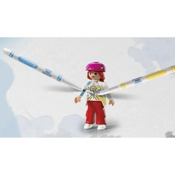 Playmobil 71515 - Set Skateurs avec rampe de skatepark, 44 pièces avec crayons Crayola, figurines et accessoires, jeu de construction pour enfants dès 6 ans Playmobil 71515 - Set Skateurs avec rampe de skatepark, 44 pièces avec crayons Crayola, figurines et accessoires, jeu de construction pour enfants dès 6 ans