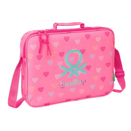 Cartable Benetton Heart Rose 38 x 28 x 6 cm
