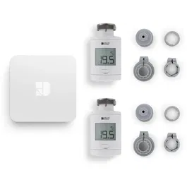 Delta Dore Pack TRV 1.0 connecté 6050664 - Têtes Thermostatiques Intelligentes avec Box pour Contrôle Chauffage à Distance