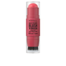 Rimmel London Blush 'N' Brush Multi-Tâches - Fard à Joues et Pinceau en Stick 8g - 6 Nuances - Teint Frais et Lumineux - Résistant à l'Humidité - Végan