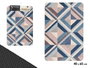 Kinvara Tapis de Cuisine Triangles Bleu 40x60 cm, 100% Polyester (Set de 24)