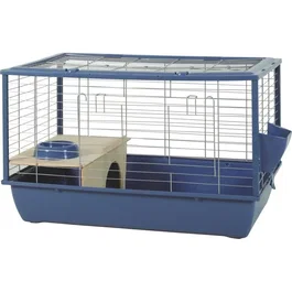 Zolux Cage pour Cochon d'Inde et Rongeurs Néolife Connect 80 x 52,5 x 48 cm Bleu avec Accessoires - Modulable et Approuvée Vétérinaire