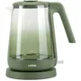 Livoo DOD216V Bouilloire électrique en verre borosilicate vert - 1,7 L - 2200 W - Éclairage LED bleu - Rotation 360° - Arrêt automatique
