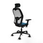 Piqueras y Crespo Chaise de Bureau 3D036N2 Blanc Vert pétrole