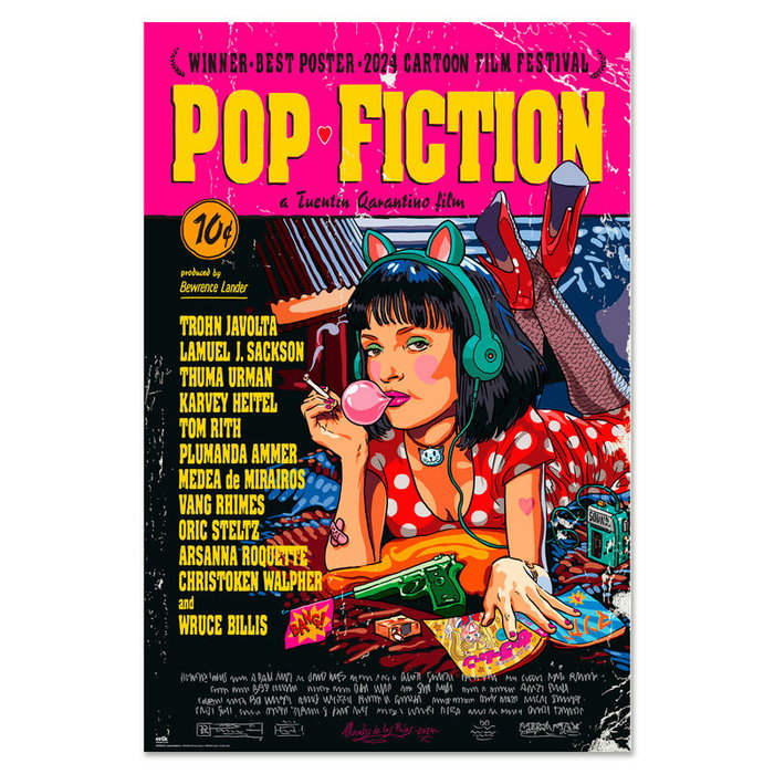 ERIK - Poster Pop Fiction - Format 91,5 x 61 cm - Imprimé sur papier brillant haute qualité 150 g/m² ERIK - Poster Pop Fiction - Format 91,5 x 61 cm - Imprimé sur papier brillant haute qualité 150 g/m²