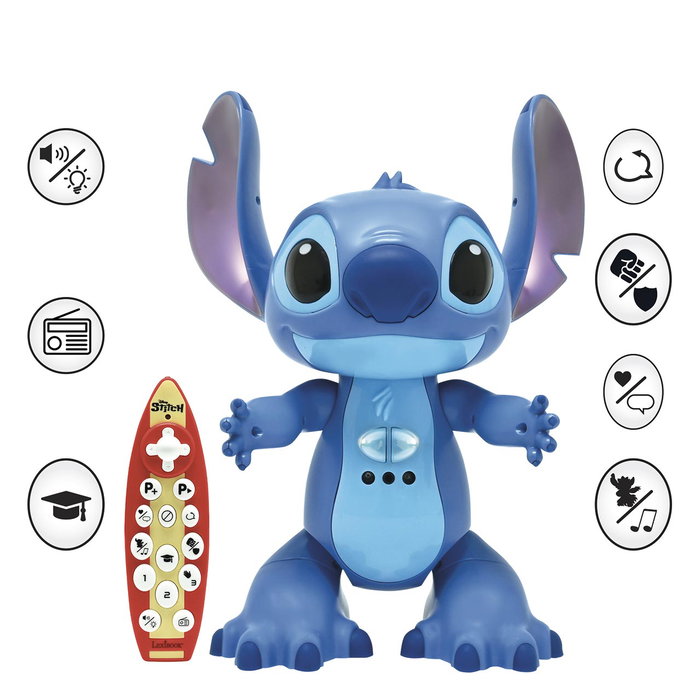 LEXIBOOK Robot Interactif Stitch (Stitchi2) - Compagnon d'apprentissage et de jeu éducatif pour enfants de 5 ans et plus - Licence Disney