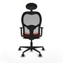 Piqueras y Crespo Chaise de Bureau Jorquera Orange Foncé et Gris