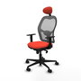 Piqueras y Crespo Chaise de Bureau Jorquera Orange Foncé et Gris