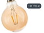 Giftdecor Ampoule LED Vintage E27 4W Lumière Chaude Transparente 12,5 cm (Set de 12)