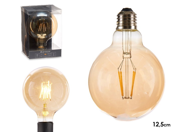 Giftdecor Ampoule LED Vintage E27 4W Lumière Chaude Transparente 12,5 cm (Set de 12) Giftdecor Ampoule LED Vintage E27 4W Lumière Chaude Transparente 12,5 cm (Set de 12)