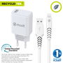 Chargeur mural + Câble USB A vers USB-C Muvit for Change SN-TC170DS1E150A + DC-006 Blanc 12 W