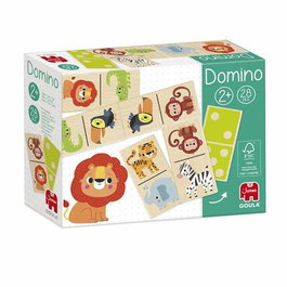 Goula Dominó Selva 1110700204 - Jeu éducatif en bois sur les animaux de la jungle, pour enfants à partir de 2 ans